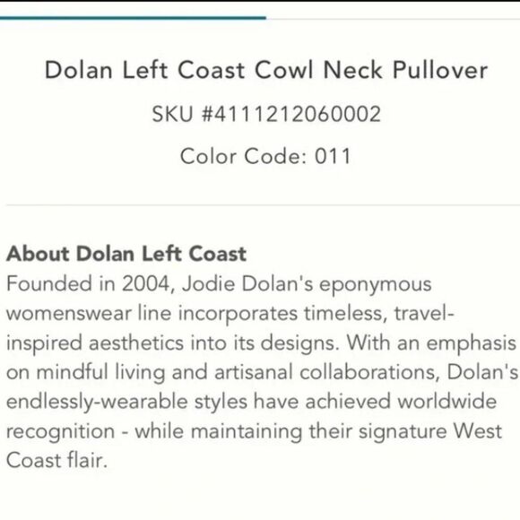 NWT Anthropologie Dolan Left Coast Black Cowl Neck Pullover Sweater 3X Gift - Picture 9 of 12